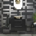 British Ceramic Tile Industrial Silver 7.5cm x 30cm Wall Tile