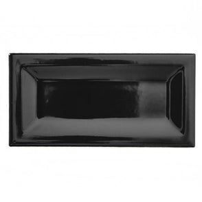 Equipe InMetro Black Glazed 7.5cm x 15cm Wall Tile