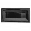 Equipe InMetro Black Glazed 7.5cm x 15cm Wall Tile