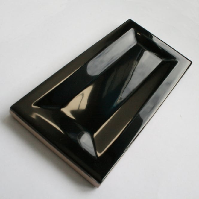 Equipe InMetro Black Glazed 7.5cm x 15cm Wall Tile