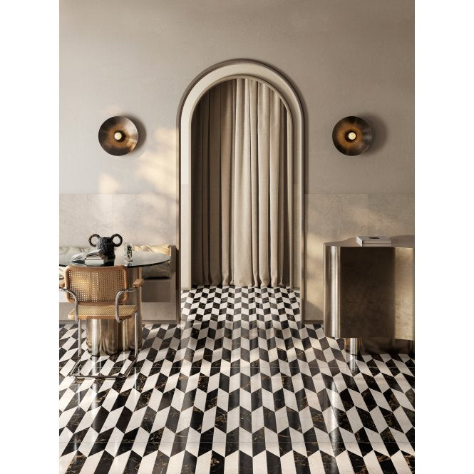 Italian Design Intarsi Warm Gala 60cm x 120cm Wall and Floor Tile