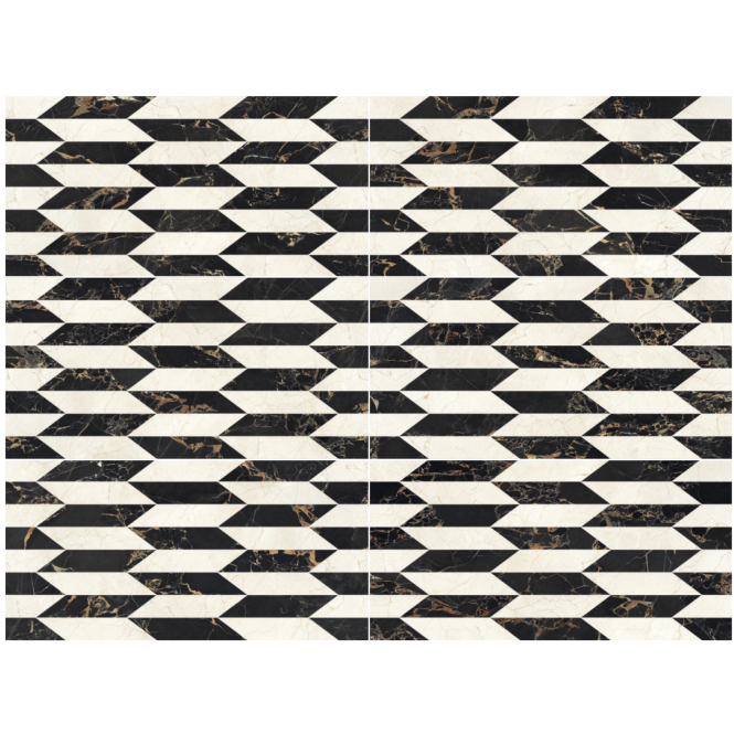 Italian Design Intarsi Warm Gala 60cm x 120cm Wall and Floor Tile