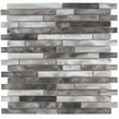 Interlocking Aluminium Brushed Steel Silver Grey Mix 30cm x 30cm Mosaic