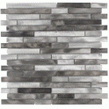 Interlocking Aluminium Brushed Steel Silver Grey Mix 30cm x 30cm Mosaic