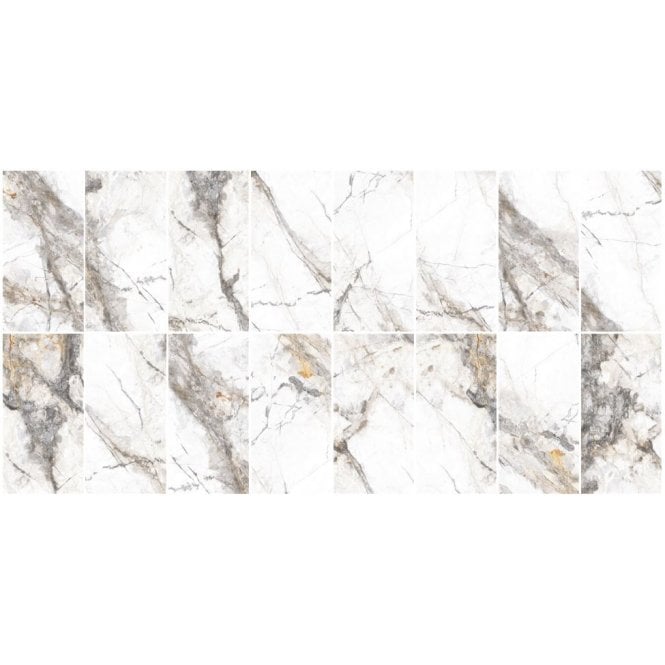 Invisible Marble Gloss Porcelain 30cm x 60cm Wall & Floor Tile
