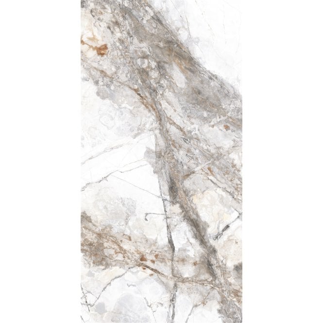 Invisible Marble Gloss Porcelain 60cm x 120cm Wall & Floor Tile