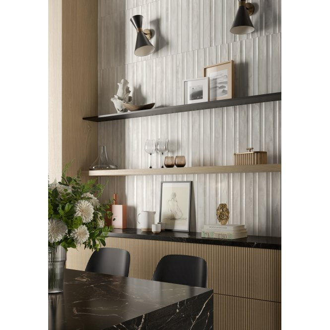Italian Design Iridescent White 4.8cm x 45cm Wall & Floor Tile