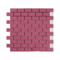 Gulfstone Jordan Pink Brick Quartz 30cm x 30cm (4.8m x 2.3cm) Mosaic Tile