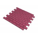 Gulfstone Jordan Pink Brick Quartz 30cm x 30cm (4.8m x 2.3cm) Mosaic Tile