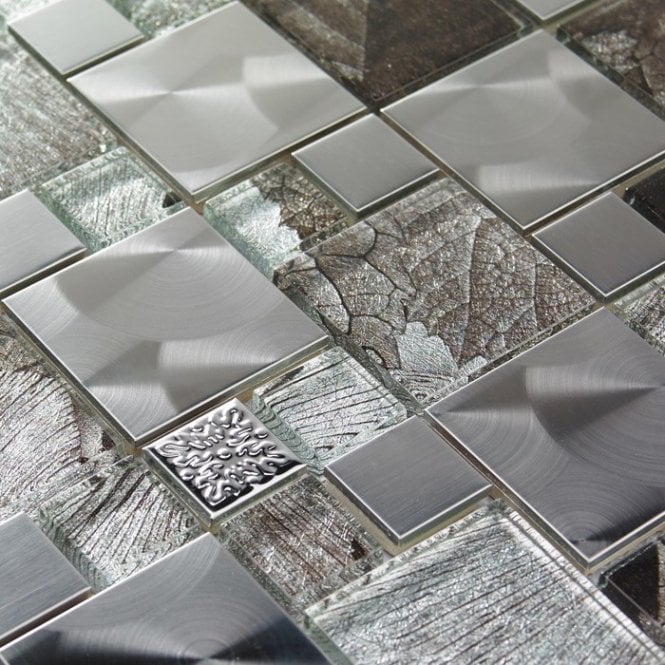 Jupiter Random Mix 30cm x 30cm Glass Mosaic Tile