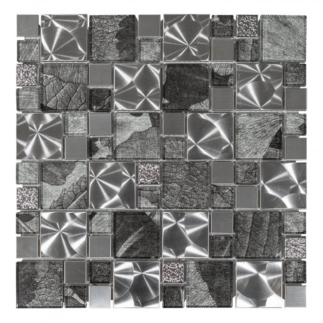 Jupiter Random Mix 30cm x 30cm Glass Mosaic Tile