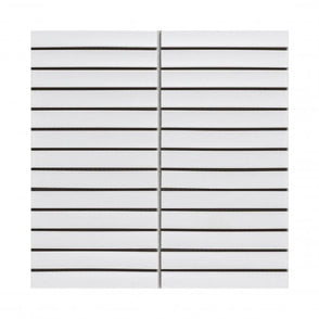 Katakana Large Matt White 29.9cm x 29.6cm (2cm x 14.5cm) Mosaic Tile