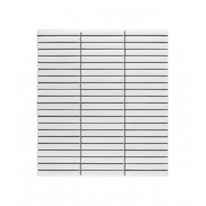 Katakana Small Matt White 30.8cm x 28.2cm (1.2cm x 9.2cm) Mosaic Tile