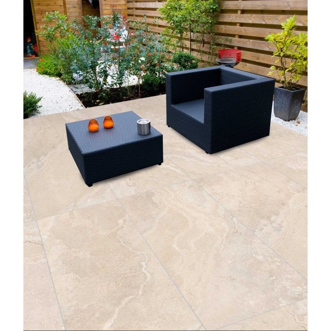 Made In Spain Keith Almond 60cm x 90cm 2cm Slab Outdoor Tile