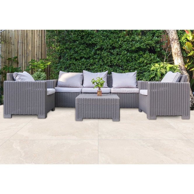 Made In Spain Keith White 60cm x 90cm 2cm Slab Outdoor Tile Pallet Deal