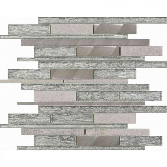 Kenton Ice Silver 30cm x 30cm Mosaic Tile - Job Lot