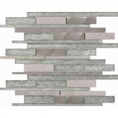 Kenton Ice Silver 30cm x 30cm Mosaic Tile - Job Lot