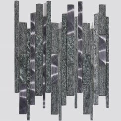 Kenton Silver 30cm x 30cm Mosaic Tile