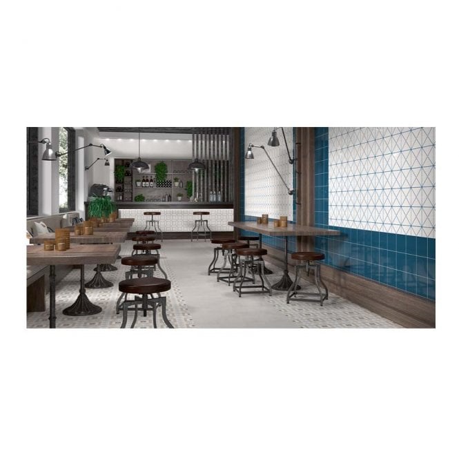 Kenzo Blue 15cm x 15cm Wall Tile