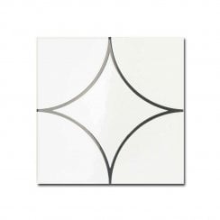 Kenzo Decor Circle Black 15cm x 15cm Wall Tile