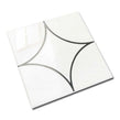Kenzo Decor Circle Black 15cm x 15cm Wall Tile