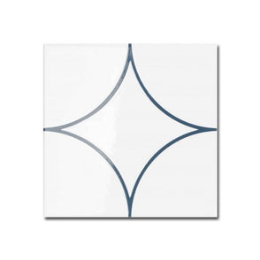 Kenzo Decor Circle Blue 15cm x 15cm Wall Tile