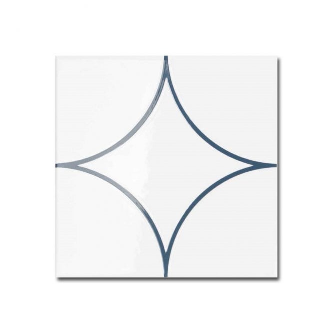 Kenzo Decor Circle Blue 15cm x 15cm Wall Tile