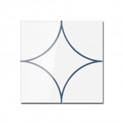 Kenzo Decor Circle Blue 15cm x 15cm Wall Tile