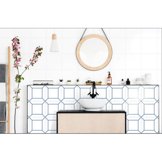 Kenzo Decor Frame Blue 15cm x 15cm Wall Tile