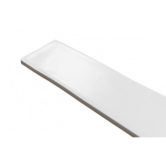 Made In Spain Kezma Metro Flat Matt White 7.5cm x 30cm Wall Tile