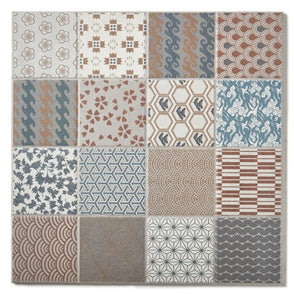 Realonda Kimono Mulitcolour 44.1cm x 44.1cm Wall & Floor Tile