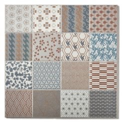 Realonda Kimono Mulitcolour 44.1cm x 44.1cm Wall & Floor Tile