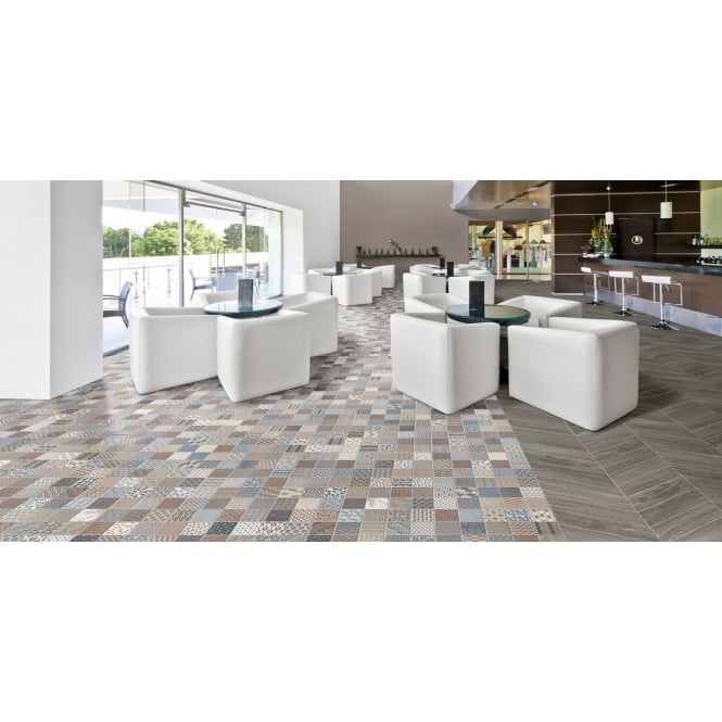 Realonda Kimono Mulitcolour 44.1cm x 44.1cm Wall & Floor Tile