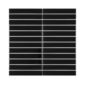 Kit Kat Black 30cm x 29.6cm Mosaic Tile