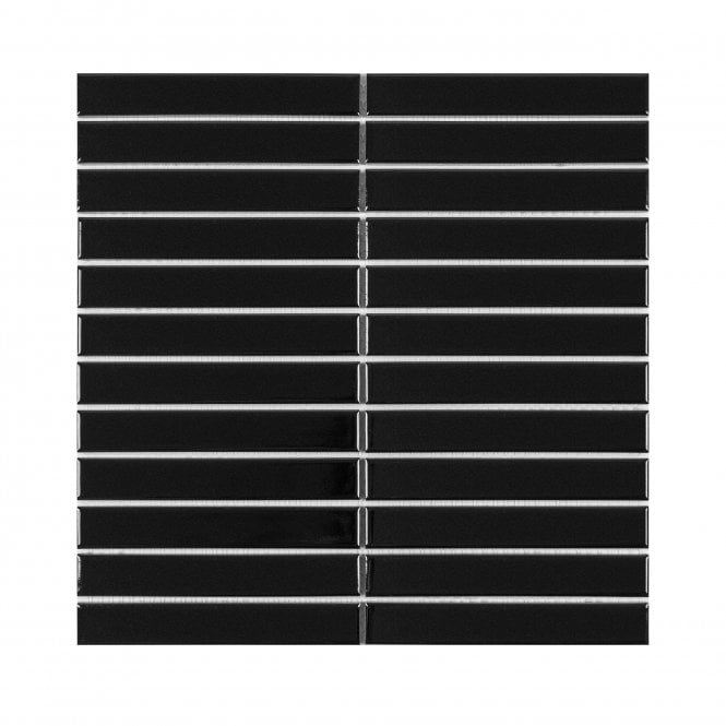 Kit Kat Black 30cm x 29.6cm Mosaic Tile