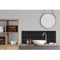 Kit Kat Black 30cm x 29.6cm Mosaic Tile