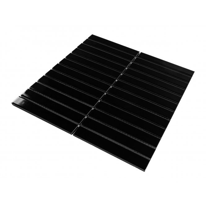 Kit Kat Black 30cm x 29.6cm Mosaic Tile