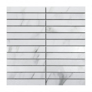 Kit Kat Carrara White 30cm x 30cm Mosaic Tile