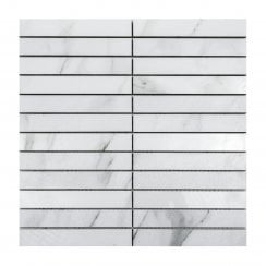 Kit Kat Carrara White 30cm x 30cm Mosaic Tile