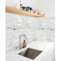 Kit Kat Carrara White 30cm x 30cm Mosaic Tile