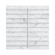Kit Kat Concave Carrara White 30.5cm x 31.8cm (3cm x 15.2cm) Mosaic Wall Tile