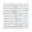 Kit Kat Concave Carrara White 30.5cm x 31.8cm (3cm x 15.2cm) Mosaic Wall Tile