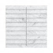 Kit Kat Concave Carrara White 30.5cm x 31.8cm (3cm x 15.2cm) Mosaic Wall Tile