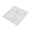 Kit Kat Concave Carrara White 30.5cm x 31.8cm (3cm x 15.2cm) Mosaic Wall Tile