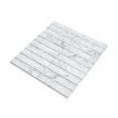 Kit Kat Concave Carrara White 30.5cm x 31.8cm (3cm x 15.2cm) Mosaic Wall Tile