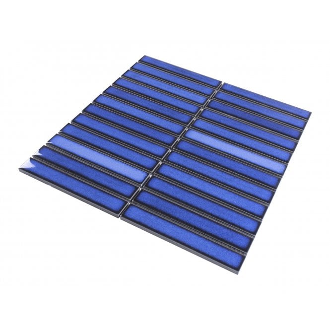 Kit Kat Deep Blue 30cm x 29.6cm Mosaic Tile