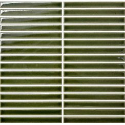 Kit Kat Kiwi Green Gloss 29.7cm x 29.7cm (1.5cm x 14.5cm) Mosaic Tile