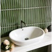 Kit Kat Kiwi Green Gloss 29.7cm x 29.7cm (1.5cm x 14.5cm) Mosaic Tile