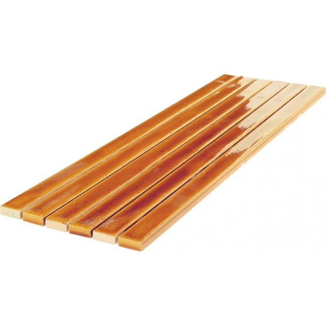 Kit Kat Long Mustard Crackle (2cm x 45cm) 13cm x 45cm Mosaic Tile
