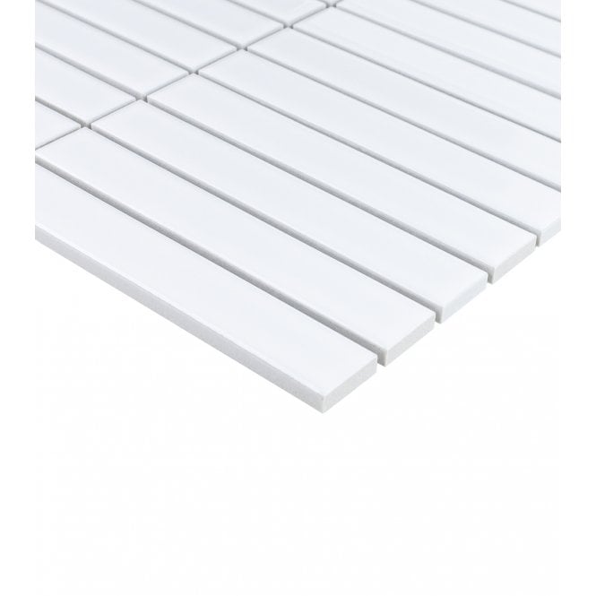 Kit Kat Matt White 30cm x 29.6cm Mosaic Tile